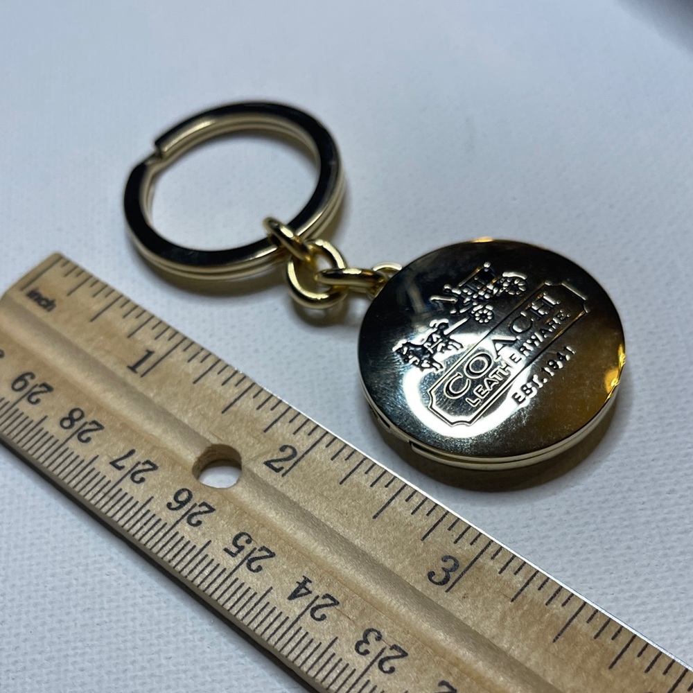 Coach Gold Leatherware Locket Key Holder - Picture 5 of 6